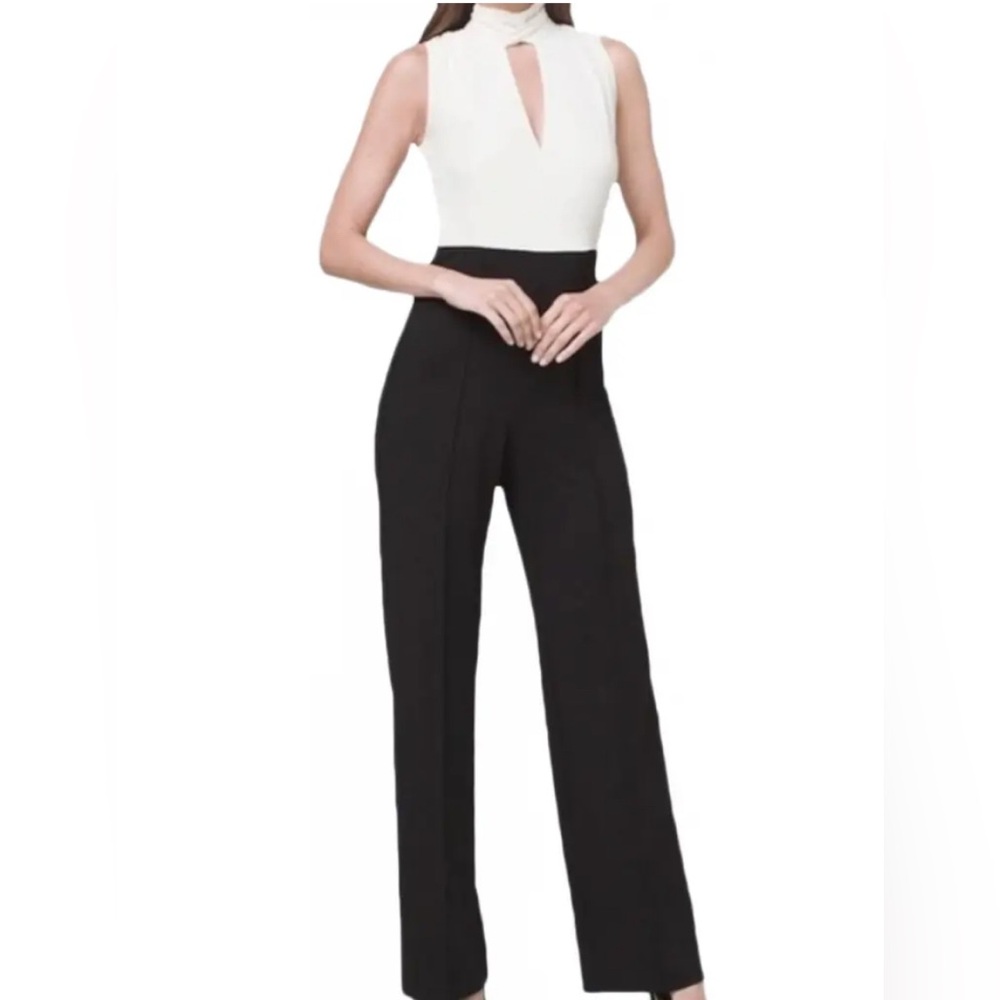 White House Black Market | Colorblock Tie Jumpsuit - Picture 3 of 4